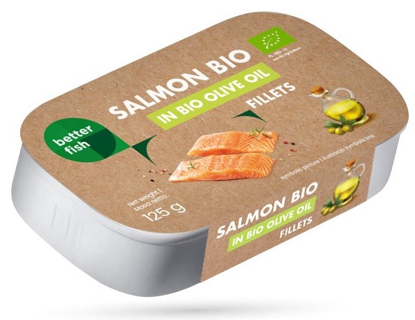 Łosoś atlantycki w oliwie z oliwek extra virgin BIO 125 g — Better Fish