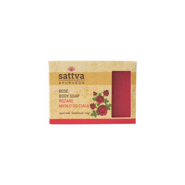 Mydło w kostce do ciała róża 125 g — Sattva