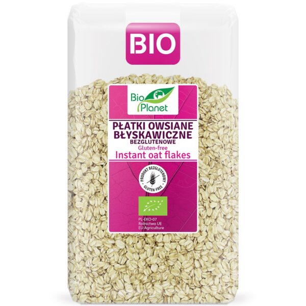 Płatki owsiane błyskawiczne bezglutenowe BIO 600 g — Bio Planet
