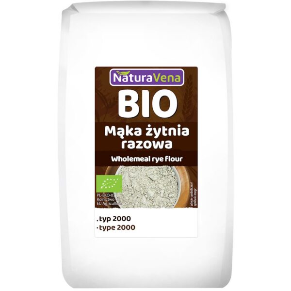 Mąka żytnia razowa typ 2000 BIO 1 kg — Naturavena