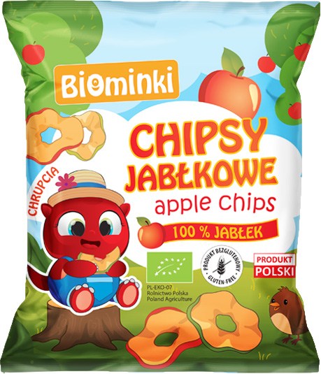 Chipsy jabłkowe bezglutenowe BIO 40 g — Biominki