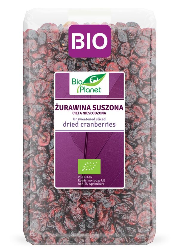 Żurawina suszona cięta niesłodzona BIO 1 kg — Bio Planet