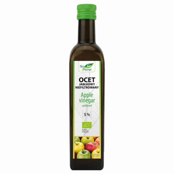 Ocet jabłkowy 5 % niefiltrowany BIO 500 ml — Bio Planet