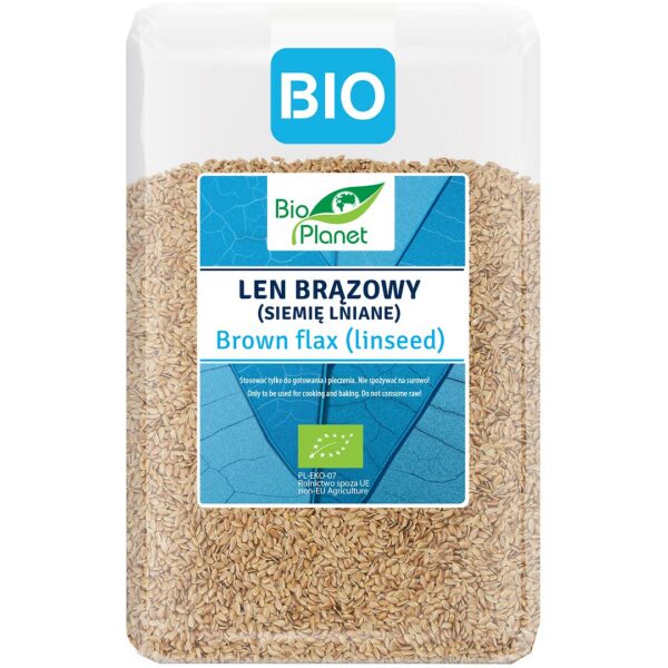 Len brązowy (siemię lniane) BIO 2 kg — Bio Planet