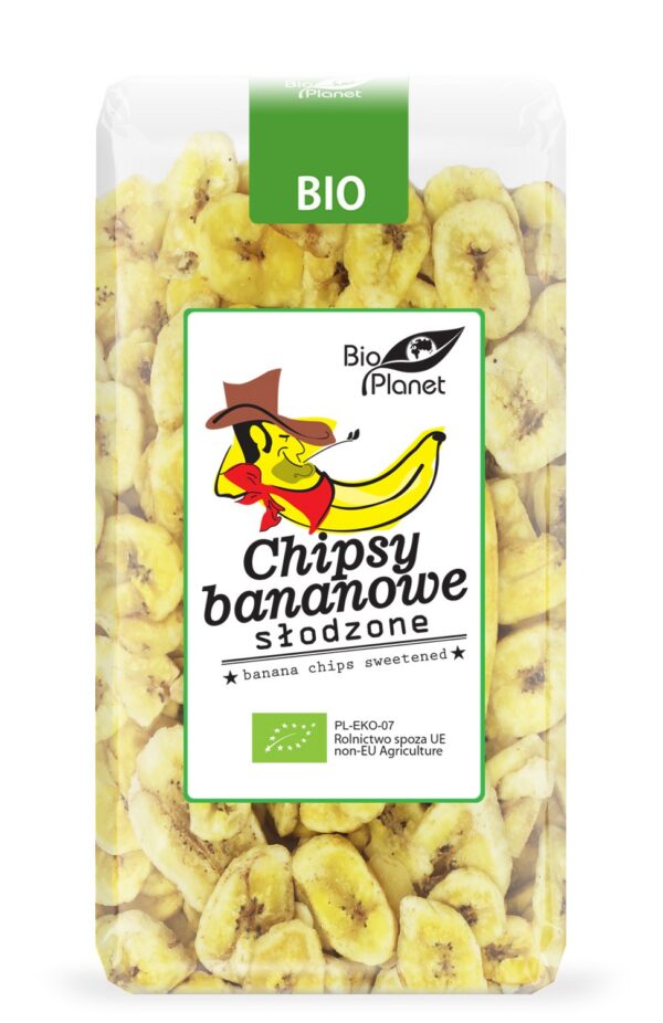 Chipsy bananowe słodzone BIO 350 g — Bio Planet