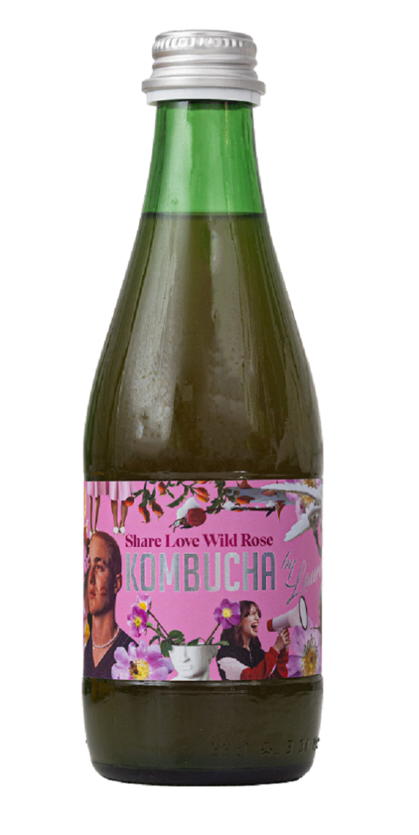 Kombucha z sokiem z dzikiej róży (Share Love Wild Rose) BIO 330 ml — Kombucha By Laurent