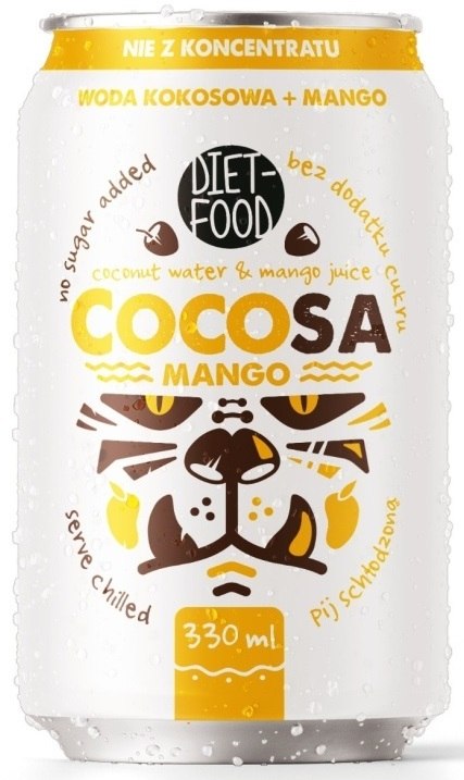 Woda kokosowa z sokiem z mango 330 ml — Diet-food