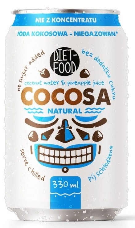 Woda kokosowa naturalna niegazowana 330 ml — Diet-food