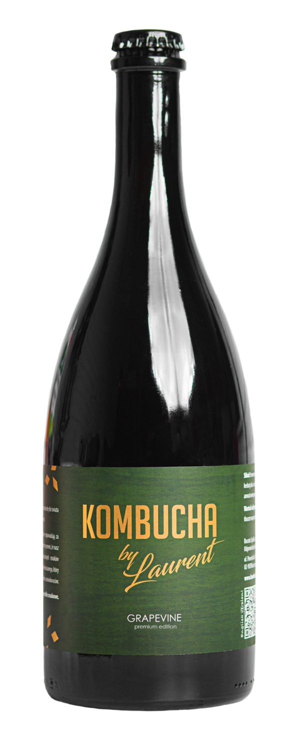 Kombucha fermentowana na buku o smaku winogron (Grapevine) BIO 750 ml — Kombucha By Laurent