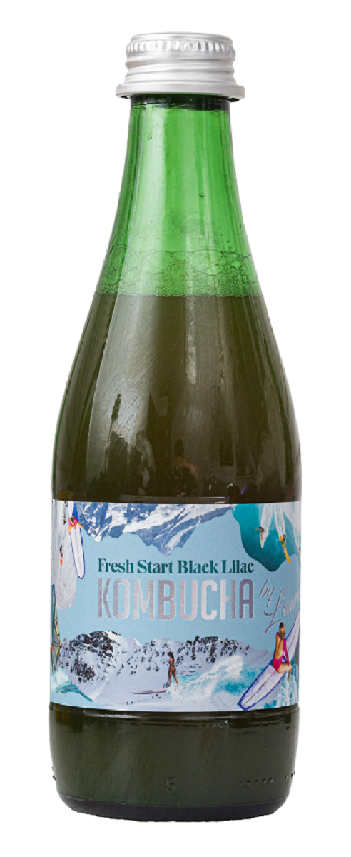 Kombucha o smaku kwiatów czarnego bzu (Fresh Start Black Lilac) BIO 330 ml — Kombucha By Laurent