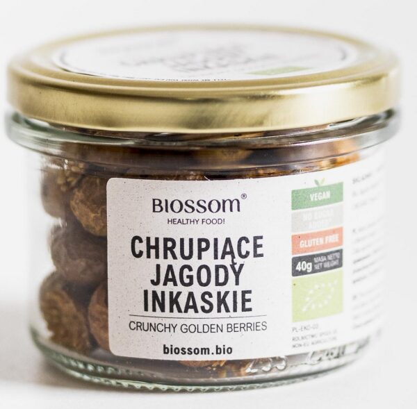 Jagody inkaskie liofilizowane chrupiące bezglutenowe BIO 40 g — Biossom