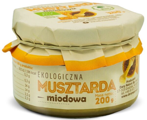 Musztarda miodowa BIO 200 g — Dary Natury
