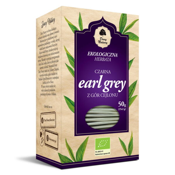 Herbata czarna Earl Grey BIO (25 x 2 g) 50 g — Dary Natury