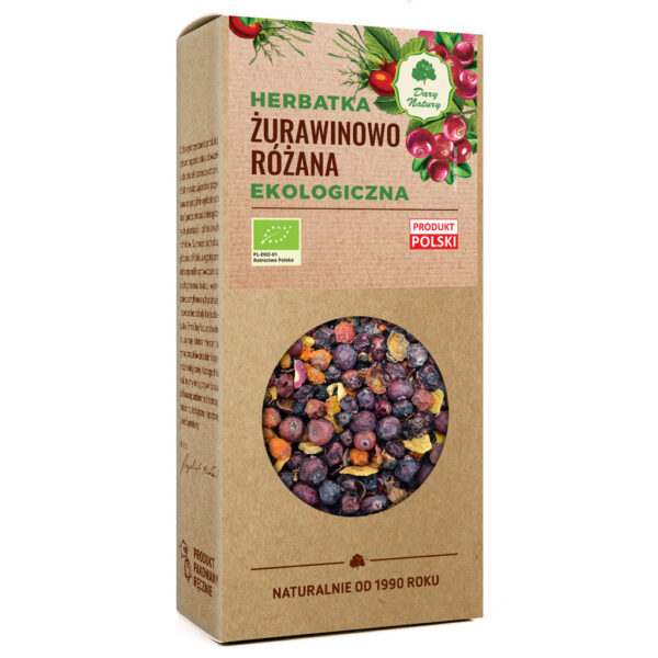 Herbatka żurawinowo-różana BIO 100 g — Dary Natury