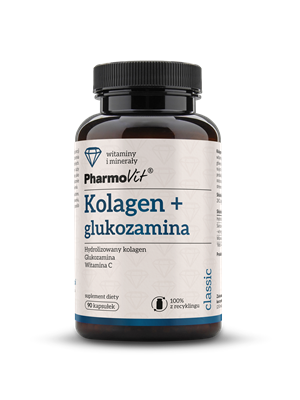 Kolagen + glukozamina bezglutenowe 90 kapsułek — Pharmovit