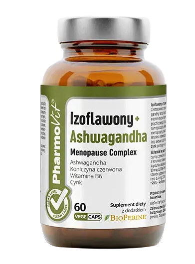 Izoflawony + ashwagandha Menopause Complex bezglutenowe 60 kapsułek — Pharmovit