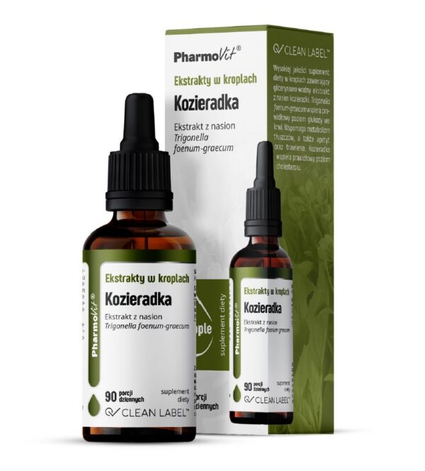 Ekstrakty w kroplach kozieradka bezglutenowe 30 ml — Pharmovit
