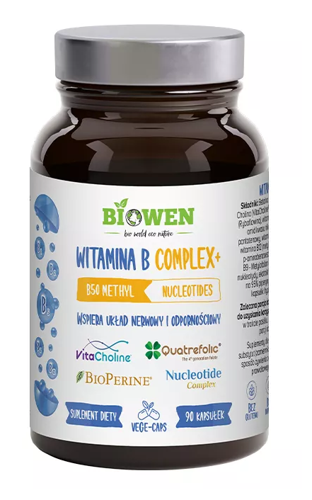 Witamina B complex+ bezglutenowa 90 kapsułek — Biowen