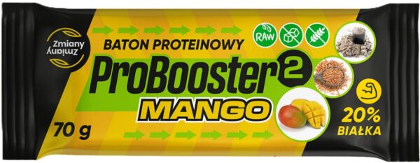 Baton proteinowy z mango probooster bezglutenowy 70 g — Zmiany Zmiany