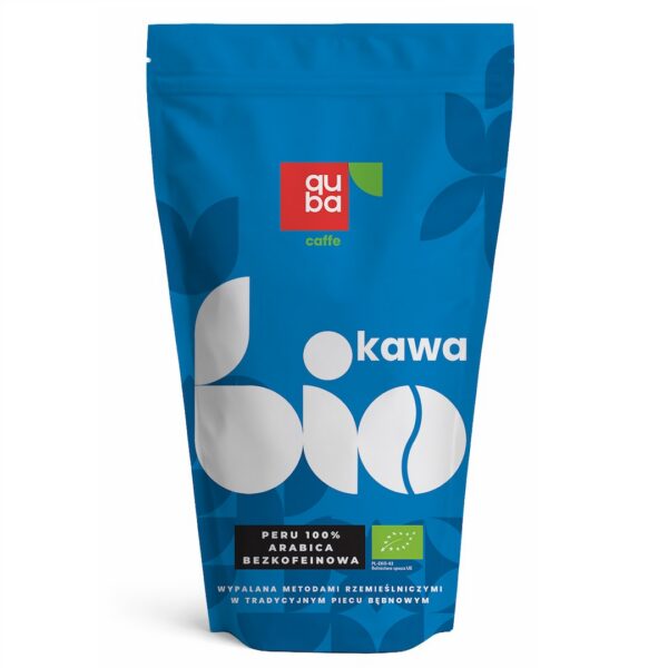Kawa ziarnista bezkofeinowa arabica 100 % Peru BIO 500 g — Quba Caffe