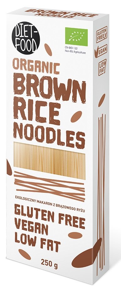 Makaron (ryżowy razowy) noodle bezglutenowy BIO 250 g — Diet-food