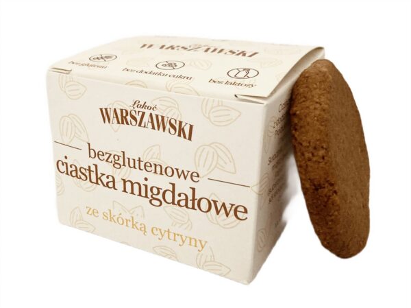 Ciastka migdałowe ze skórką cytryny bez dodatku cukrów bezglutenowe 150 g — Warszawski