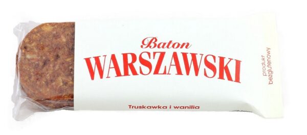Baton truskawkowy z wanilią bezglutenowy 50 g — Warszawski