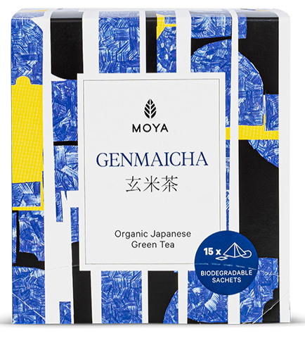 Herbata zielona genmaicha japońska z prażonym ryżem BIO (15 x 1,5 g) 22,5 g — Moya Matcha