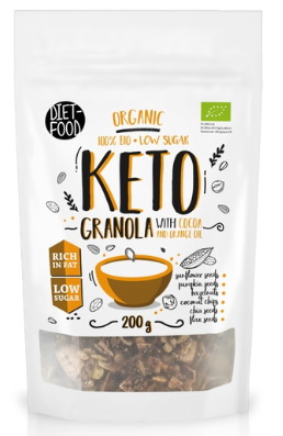 Granola kakaowa bez dodatku cukrów keto BIO 200 g — Diet-food