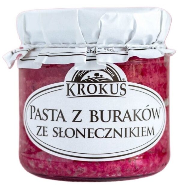 Pasta z buraków ze słonecznikiem bezglutenowa 180 g — Krokus