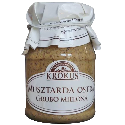 Musztarda ostra grubo mielona 185 g — Krokus