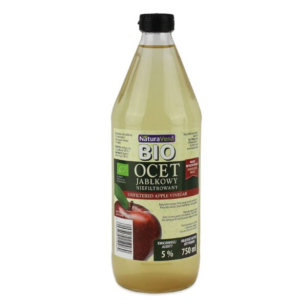 Ocet jabłkowy 5 % niefiltrowany BIO 750 ml — Naturavena