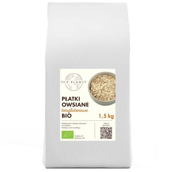 Płatki owsiane bezglutenowe BIO 1,5 kg — The Planet