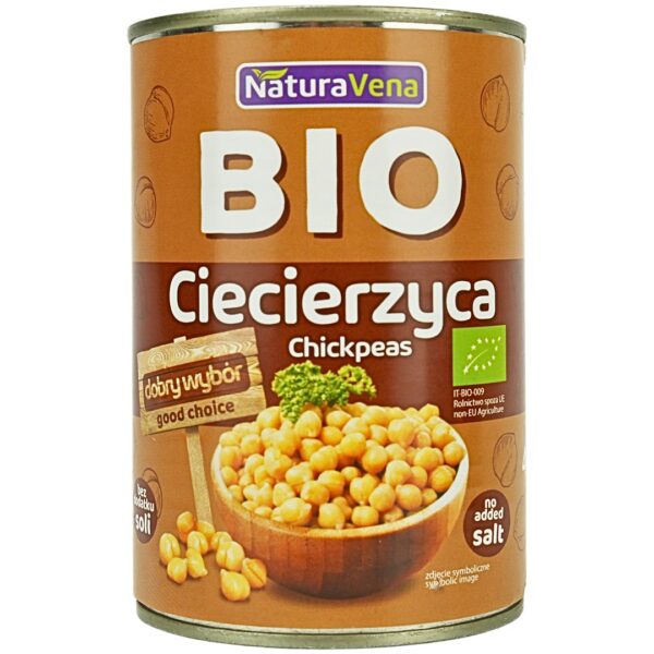 Ciecierzyca w zalewie bez dodatku soli BIO 400 g (240 g) — Naturavena