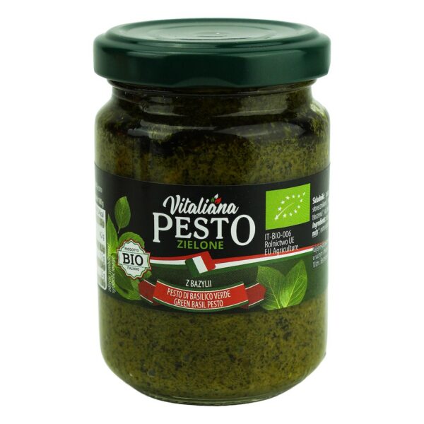 Pesto zielone z bazylii BIO 140 g — Vitaliana