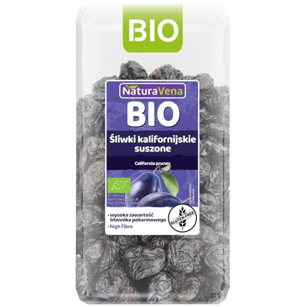 Śliwki kalifornijskie suszone bezglutenowe BIO 400 g — Naturavena