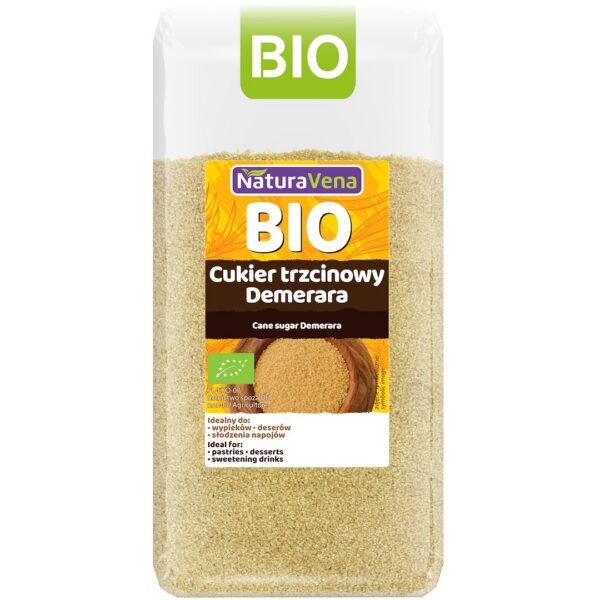 Cukier trzcinowy demerara BIO 500 g — Naturavena