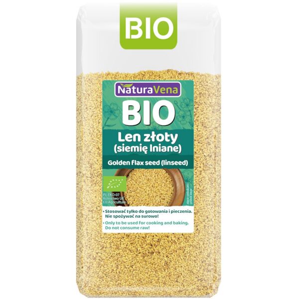 Len złoty (siemię lniane) BIO 500 g — Naturavena