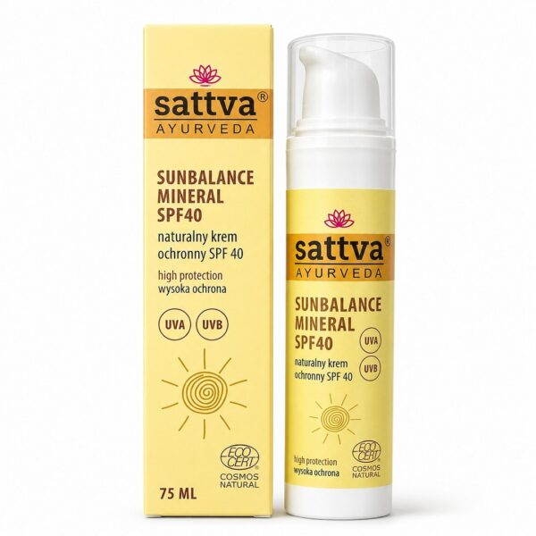 Krem przeciwsłoneczny sunbalance mineral naturalny SPF 40 ECO 75 ml — Sattva