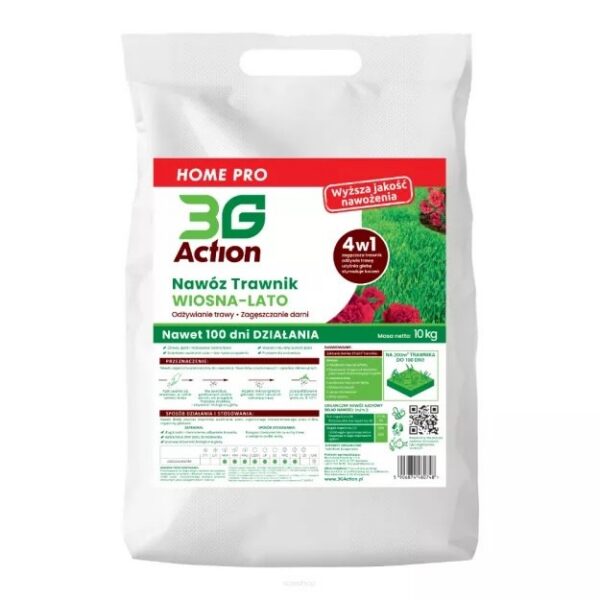 Nawóz do trawników wiosna-lato 4w1 ECO 10 kg — 3G Action