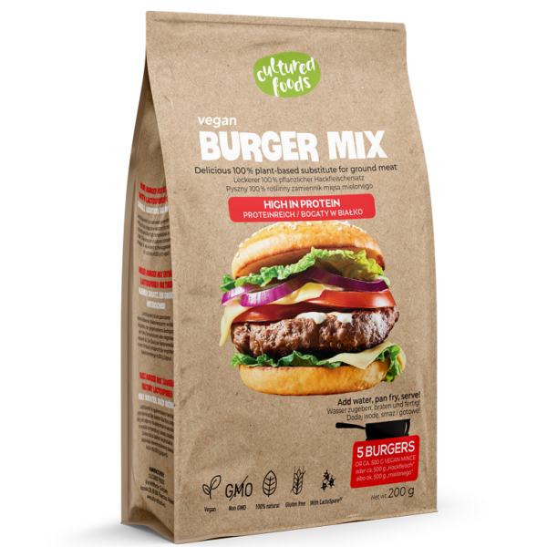 Zamiennik mięsa mielonego na burgery bezglutenowy 200 g — Cultured Foods