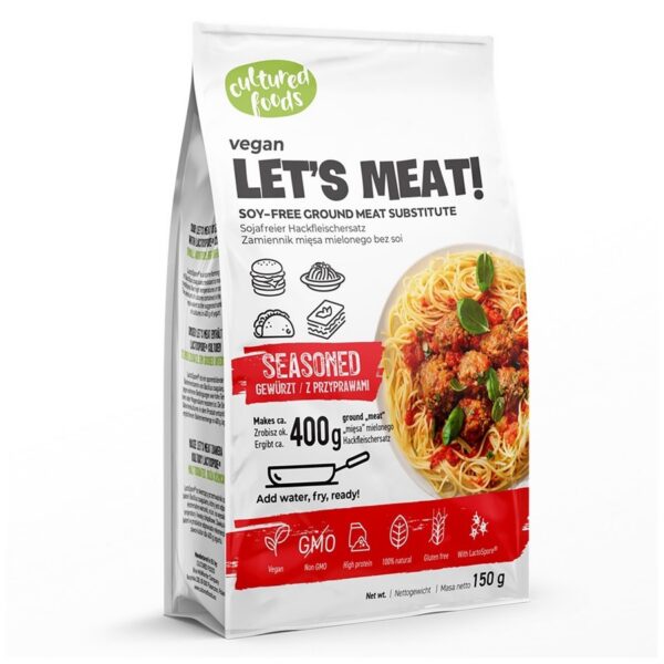 Zamiennik mięsa mielonego z przyprawami bezglutenowy 150 g — Cultured Foods