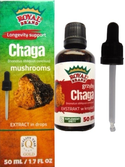 Grzyby chaga ekstrakt w kroplach 50 ml — Royal Brand