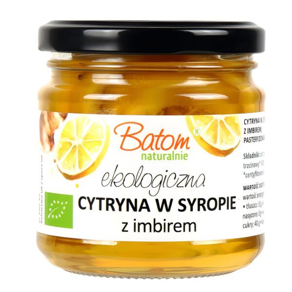 Cytryna z imbirem w syropie BIO 220 g (90 g) — Batom