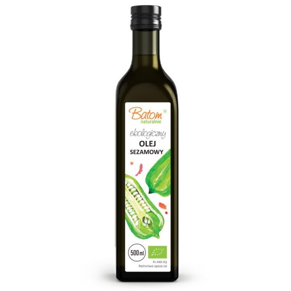Olej sezamowy tłoczony na zimno BIO 500 ml — Batom