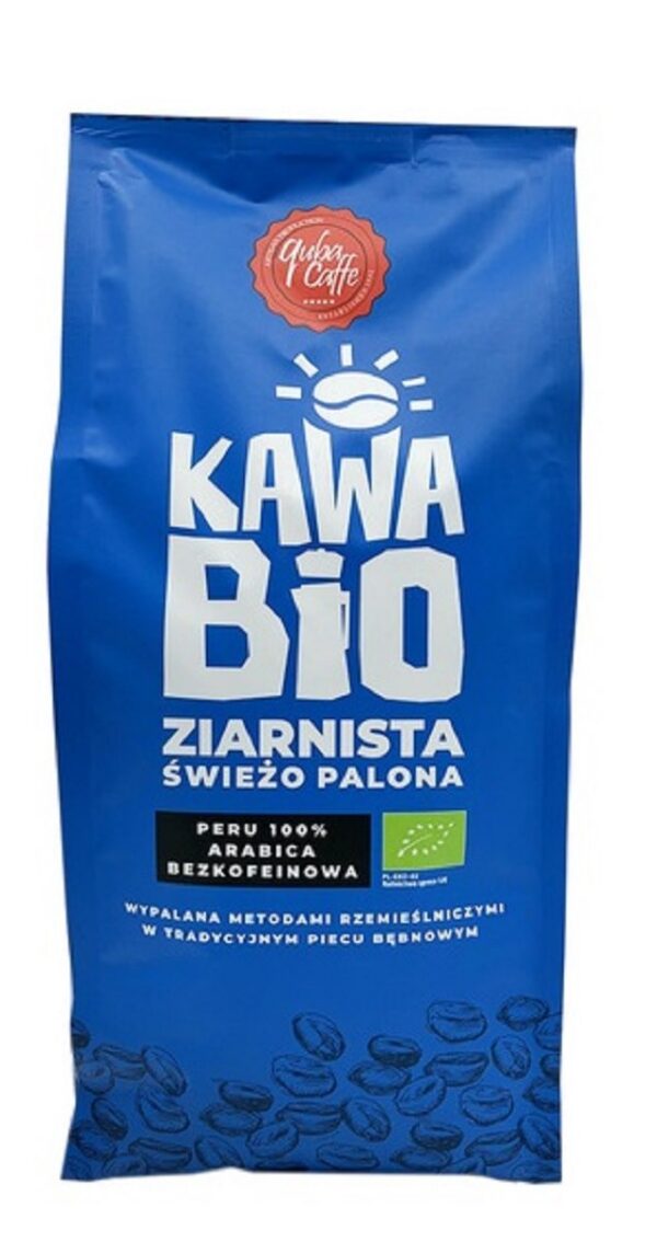 Kawa ziarnista bezkofeinowa arabica 100 % Peru BIO 1 kg — Quba Caffe