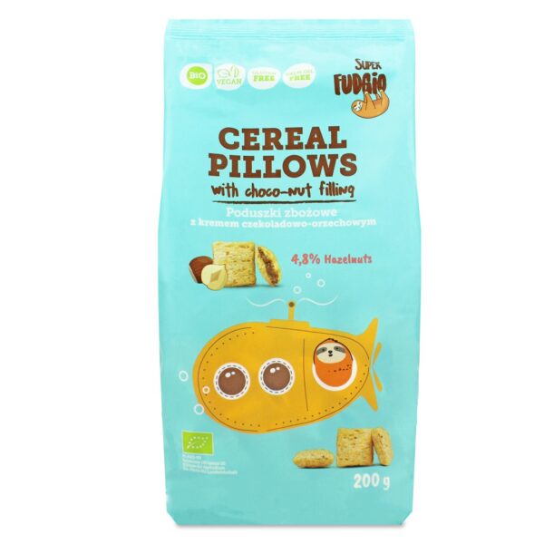 Poduszki zbożowe z kremem czekoladowo-orzechowym bezglutenowe BIO 200 g — Me Gusto