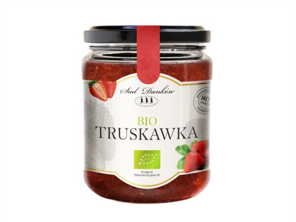 Truskawka 80 % z cukrem trzcinowym BIO 270 g — Sad Danków