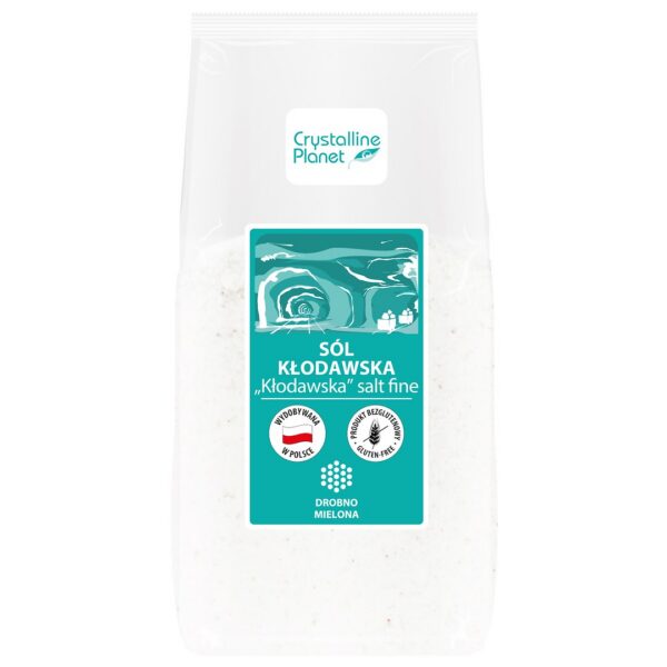 Sól kłodawska drobno mielona bezglutenowa 600 g — Crystalline Planet