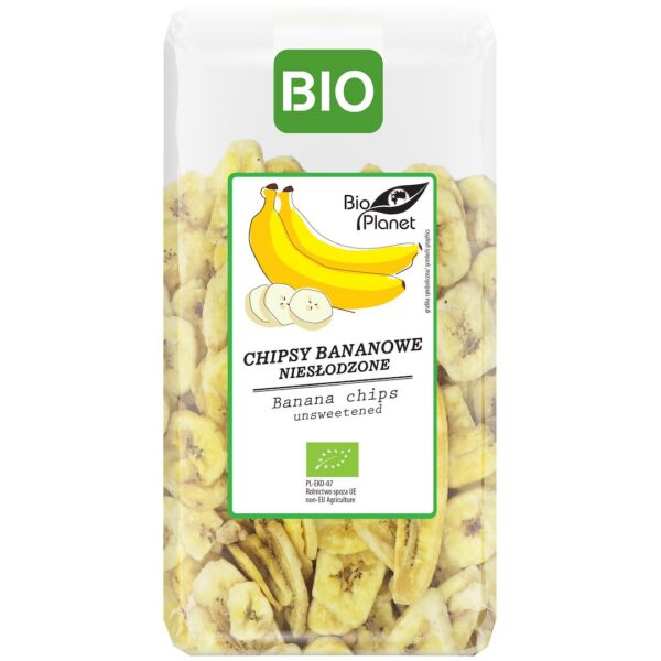 Chipsy bananowe niesłodzone BIO 350 g — Bio Planet